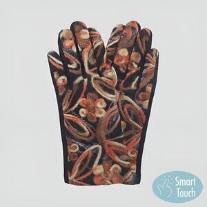 NEW with TAGS Marcus Adler Flower Print Knit Touchscreen Compatible Gloves